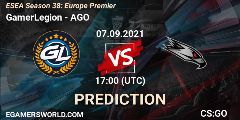 GamerLegion vs AGO: Betting TIp, Match Prediction. 07.09.21. CS2 (CS:GO), ESEA Season 38: Europe Premier