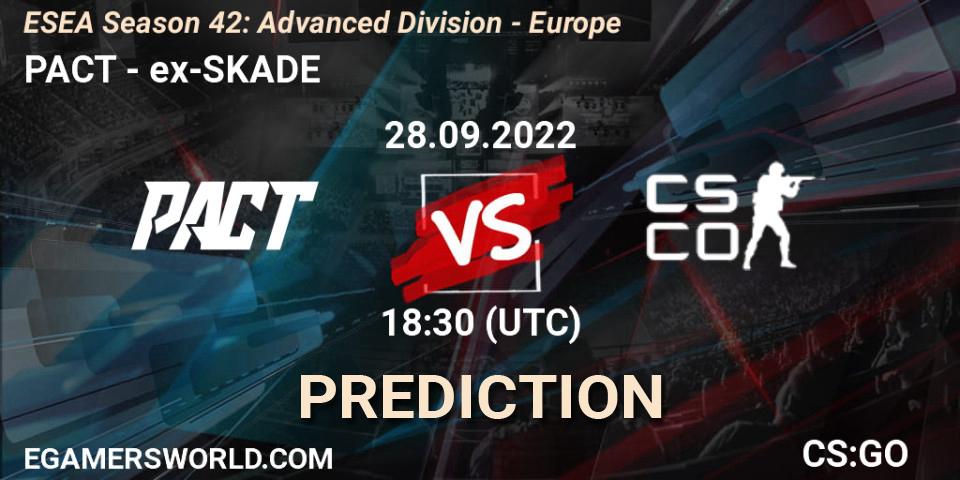 PACT vs ex-SKADE: Betting TIp, Match Prediction. 29.09.22. CS2 (CS:GO), ESEA Season 42: Advanced Division - Europe