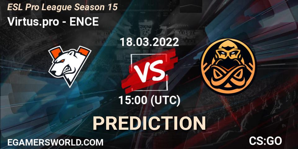 Outsiders vs ENCE: Betting TIp, Match Prediction. 18.03.2022 at 15:30. Counter-Strike (CS2), ESL Pro League Season 15
