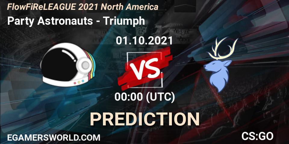 Party Astronauts vs Triumph: Betting TIp, Match Prediction. 01.10.21. CS2 (CS:GO), FiReLEAGUE 2021: North America