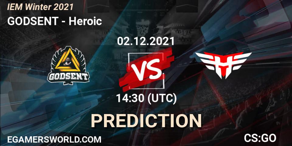 GODSENT vs Heroic: Betting TIp, Match Prediction. 02.12.21. CS2 (CS:GO), IEM Winter 2021