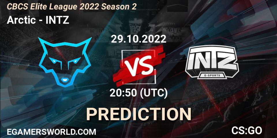 Arctic vs INTZ: Betting TIp, Match Prediction. 29.10.2022 at 21:15. Counter-Strike (CS2), CBCS Elite League 2022 Season 2