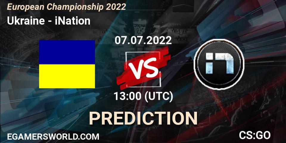 Ukraine vs iNation: Betting TIp, Match Prediction. 07.07.22. CS2 (CS:GO), European Championship 2022
