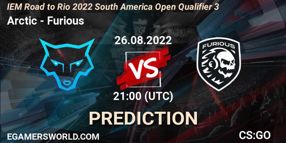 Arctic vs Furious: Betting TIp, Match Prediction. 26.08.2022 at 21:10. Counter-Strike (CS2), IEM Road to Rio 2022 South America Open Qualifier 3