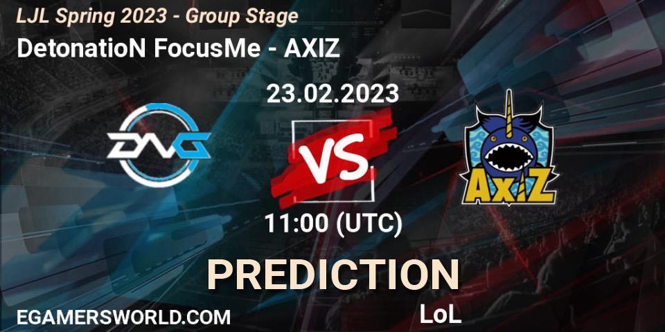 DetonatioN FocusMe vs AXIZ: Betting TIp, Match Prediction. 23.02.23. LoL, LJL Spring 2023 - Group Stage