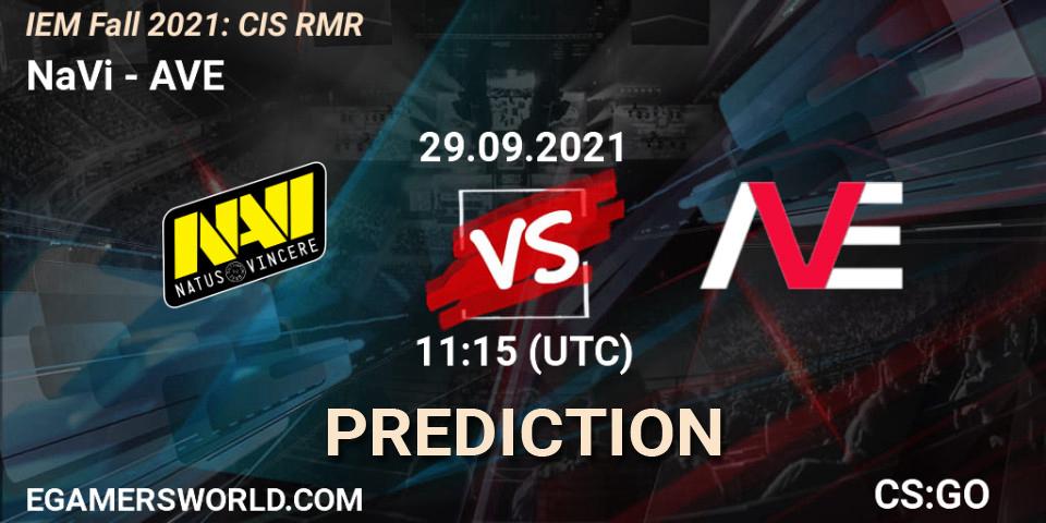 NaVi vs AVE: Betting TIp, Match Prediction. 29.09.21. CS2 (CS:GO), IEM Fall 2021: CIS RMR