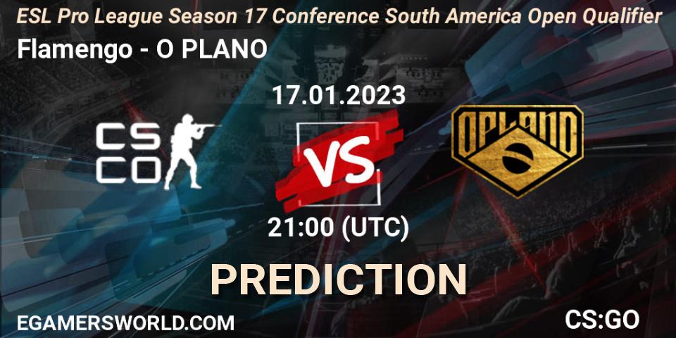 Flamengo vs O PLANO: Betting TIp, Match Prediction. 17.01.2023 at 21:00. Counter-Strike (CS2), ESL Pro League Season 17 Conference South America Open Qualifier