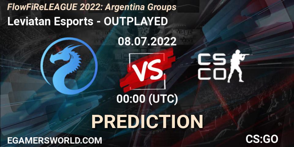 Leviatan Esports vs OUTPLAYED: Betting TIp, Match Prediction. 08.07.2022 at 00:00. Counter-Strike (CS2), FlowFiReLEAGUE 2022: Argentina Groups