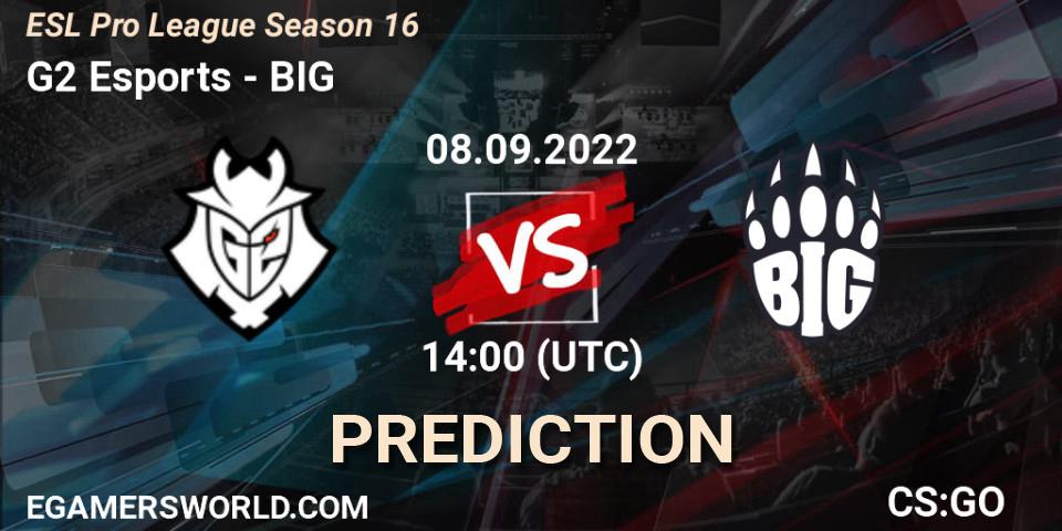 G2 Esports vs BIG: Betting TIp, Match Prediction. 08.09.22. CS2 (CS:GO), ESL Pro League Season 16