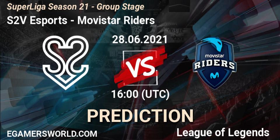 S2V Esports vs Movistar Riders: Betting TIp, Match Prediction. 28.06.21. LoL, SuperLiga Season 21 - Group Stage 