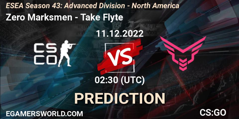 Zero Marksmen vs Take Flyte: Betting TIp, Match Prediction. 11.12.22. CS2 (CS:GO), ESEA Season 43: Advanced Division - North America