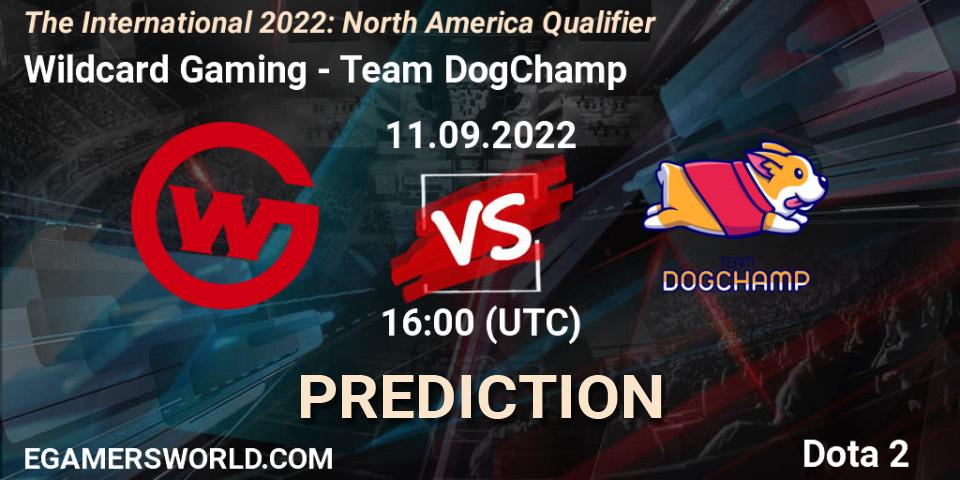 Wildcard Gaming vs Team DogChamp: Betting TIp, Match Prediction. 11.09.22. Dota 2, The International 2022: North America Qualifier
