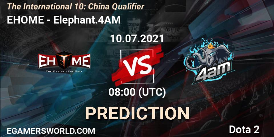 EHOME vs Elephant.4AM: Betting TIp, Match Prediction. 10.07.21. Dota 2, The International 10: China Qualifier