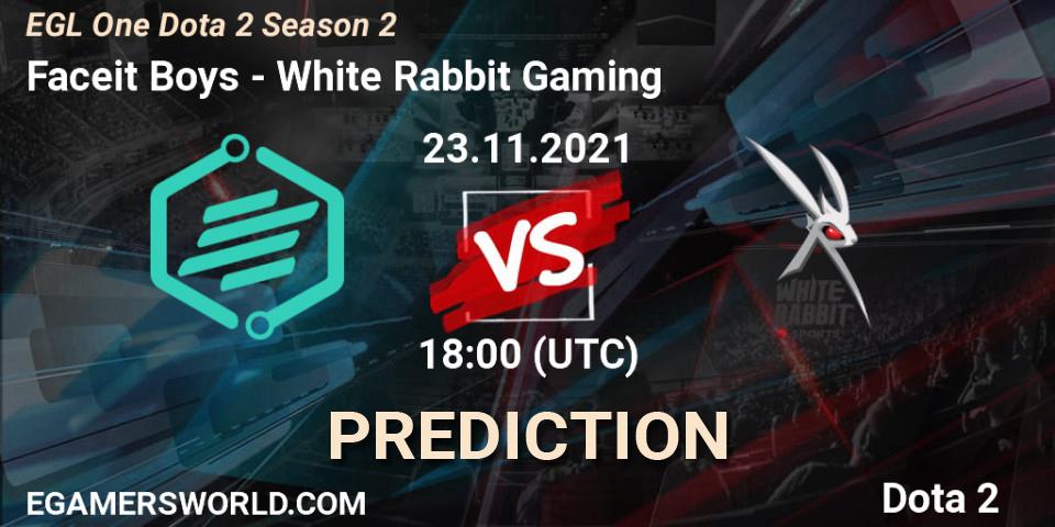 Faceit Boys vs White Rabbit Gaming: Betting TIp, Match Prediction. 23.11.21. Dota 2, EGL One Dota 2 Season 2