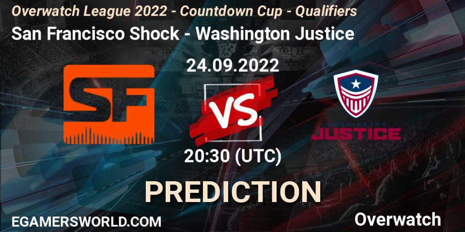 San Francisco Shock vs Washington Justice: Betting TIp, Match Prediction. 24.09.22. Overwatch, Overwatch League 2022 - Countdown Cup - Qualifiers