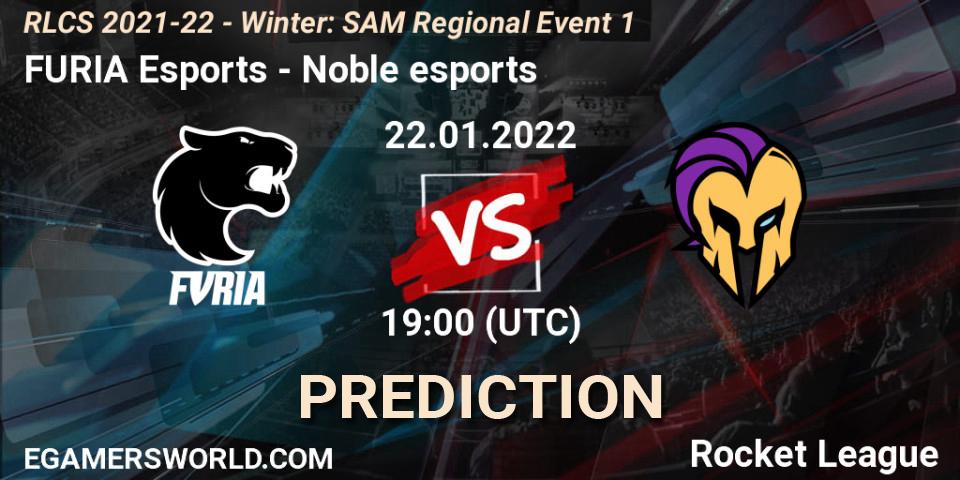 FURIA Esports vs Noble esports: Betting TIp, Match Prediction. 22.01.22. Rocket League, RLCS 2021-22 - Winter: SAM Regional Event 1