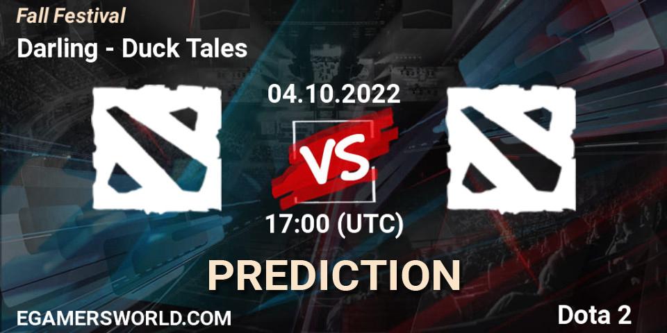 Darling vs Duck Tales: Betting TIp, Match Prediction. 04.10.22. Dota 2, Fall Festival