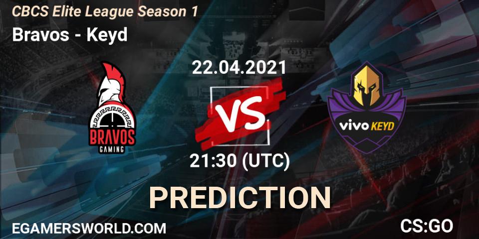 Bravos vs Keyd: Betting TIp, Match Prediction. 23.04.2021 at 21:30. Counter-Strike (CS2), CBCS Elite League Season 1