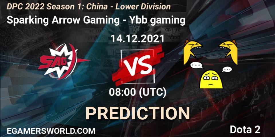 Sparking Arrow Gaming vs Ybb gaming: Betting TIp, Match Prediction. 14.12.2021 at 07:55. Dota 2, DPC 2022 Season 1: China - Lower Division