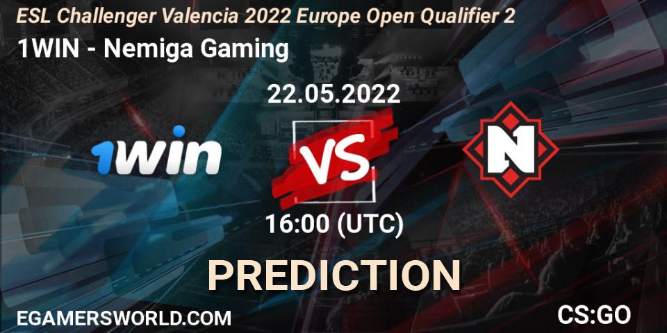 1WIN vs Nemiga Gaming: Betting TIp, Match Prediction. 22.05.2022 at 16:00. Counter-Strike (CS2), ESL Challenger Valencia 2022 Europe Open Qualifier 2