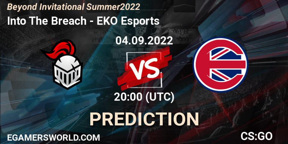 Into The Breach vs EKO Esports: Betting TIp, Match Prediction. 04.09.2022 at 19:30. Counter-Strike (CS2), Beyond Invitational Summer 2022