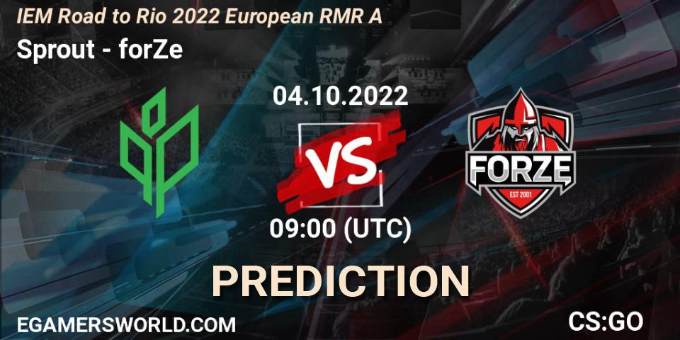 Sprout vs forZe: Betting TIp, Match Prediction. 04.10.22. CS2 (CS:GO), IEM Road to Rio 2022 European RMR A