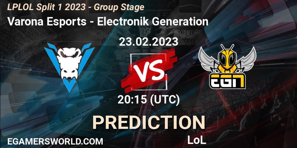 Varona Esports vs EGN Esports: Betting TIp, Match Prediction. 23.02.2023 at 20:15. LoL, LPLOL Split 1 2023 - Group Stage