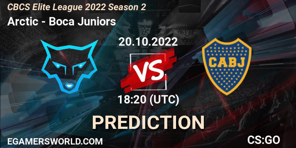 Arctic vs Boca Juniors: Betting TIp, Match Prediction. 20.10.2022 at 20:05. Counter-Strike (CS2), CBCS Elite League 2022 Season 2