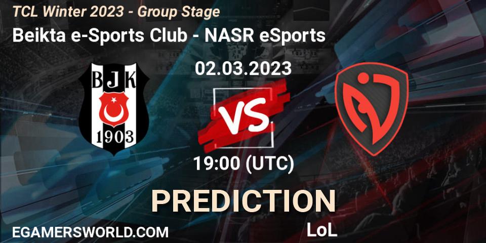 Beşiktaş e-Sports vs NASR eSports: Betting TIp, Match Prediction. 09.03.2023 at 19:00. LoL, TCL Winter 2023 - Group Stage