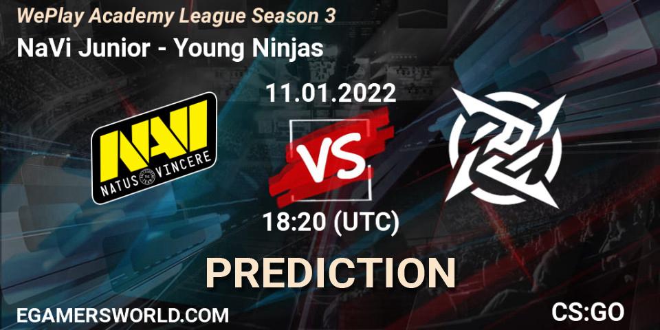 NaVi Junior vs Young Ninjas: Betting TIp, Match Prediction. 11.01.2022 at 18:50. Counter-Strike (CS2), WePlay Academy League Season 3
