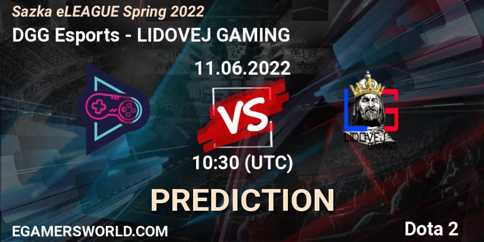 DGG Esports vs LIDOVEJ GAMING: Betting TIp, Match Prediction. 11.06.2022 at 10:48. Dota 2, Sazka eLEAGUE Spring 2022