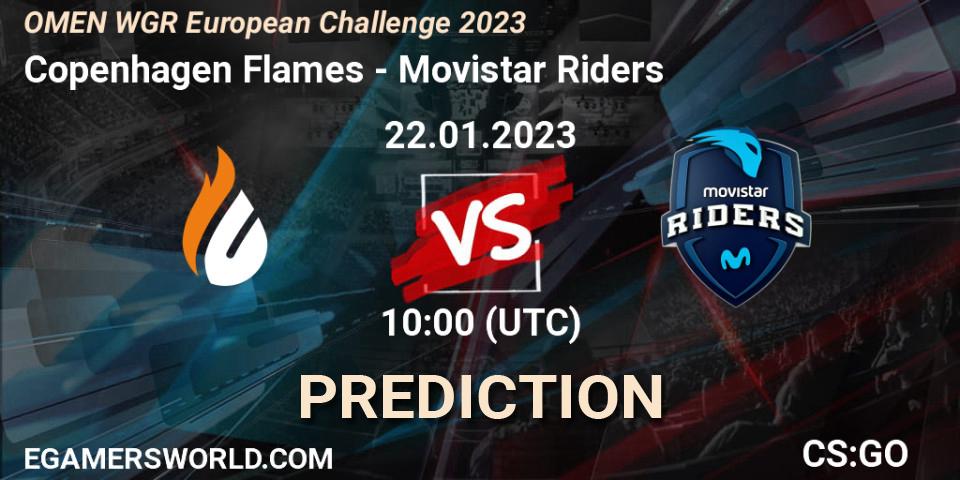 Copenhagen Flames vs Movistar Riders: Betting TIp, Match Prediction. 22.01.2023 at 10:00. Counter-Strike (CS2), OMEN WGR European Challenge 2023