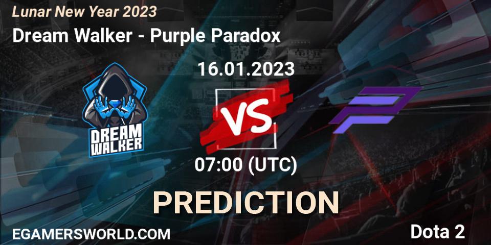 Dream Walker vs Purple Paradox: Betting TIp, Match Prediction. 16.01.23. Dota 2, Lunar New Year 2023