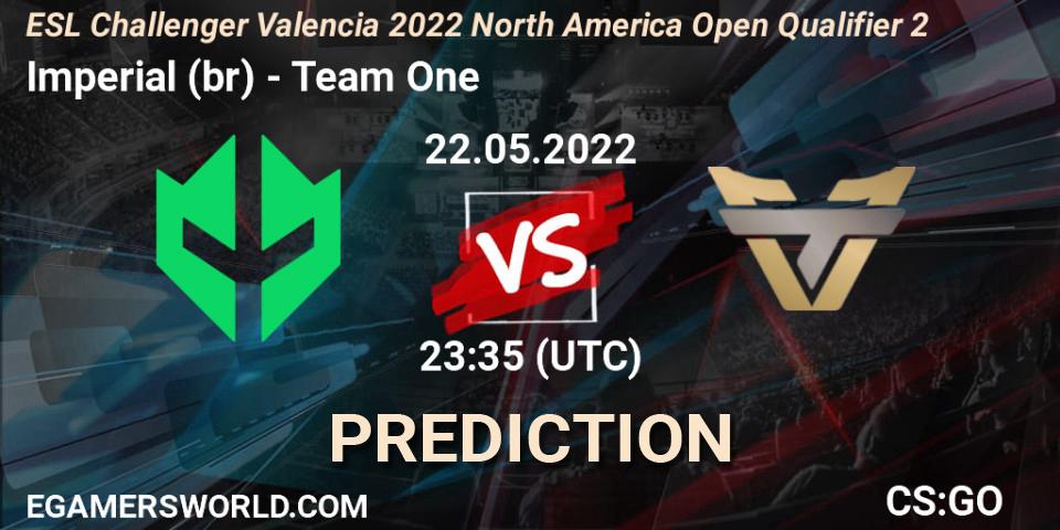 Imperial (br) vs Team One: Betting TIp, Match Prediction. 22.05.22. CS2 (CS:GO), ESL Challenger Valencia 2022 North America Open Qualifier 2