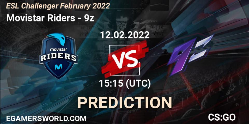 Movistar Riders vs 9z: Betting TIp, Match Prediction. 12.02.2022 at 15:15. Counter-Strike (CS2), ESL Challenger February 2022