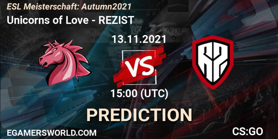 Unicorns of Love vs REZIST: Betting TIp, Match Prediction. 13.11.21. CS2 (CS:GO), ESL Meisterschaft: Autumn 2021