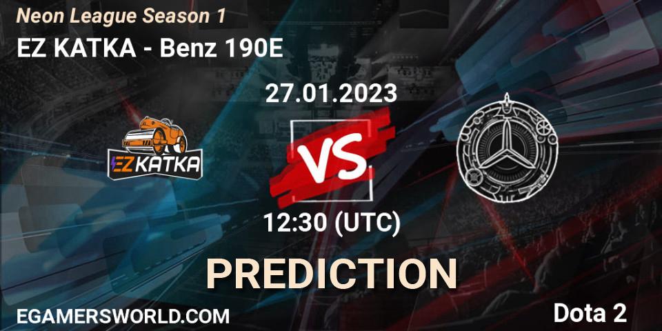 EZ KATKA vs Benz 190E: Betting TIp, Match Prediction. 27.01.23. Dota 2, Neon League Season 1