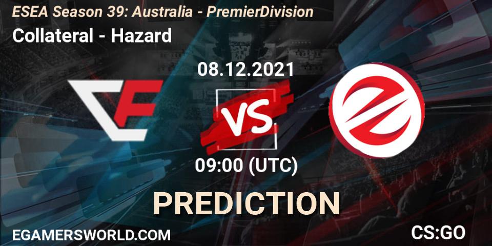 Collateral vs Hazard: Betting TIp, Match Prediction. 08.12.2021 at 09:00. Counter-Strike (CS2), ESEA Season 39: Australia - Premier Division