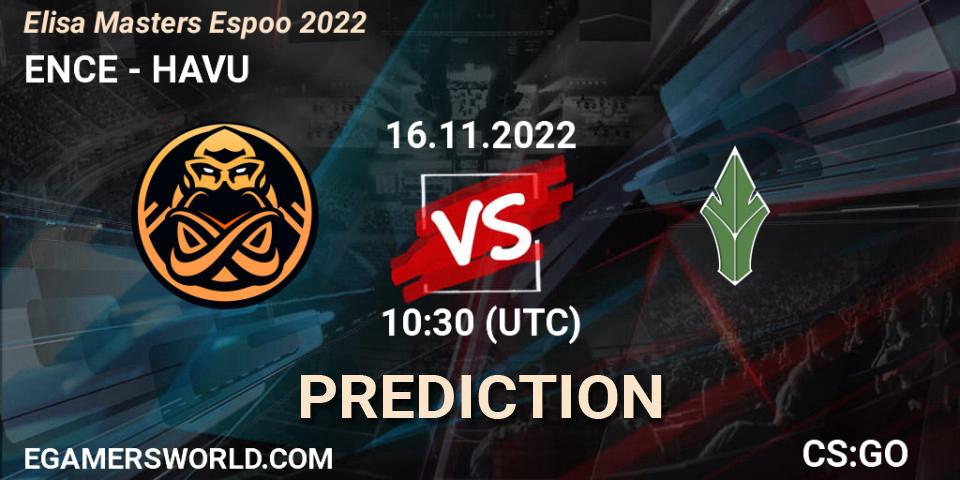 ENCE vs HAVU: Betting TIp, Match Prediction. 16.11.22. CS2 (CS:GO), Elisa Masters Espoo 2022