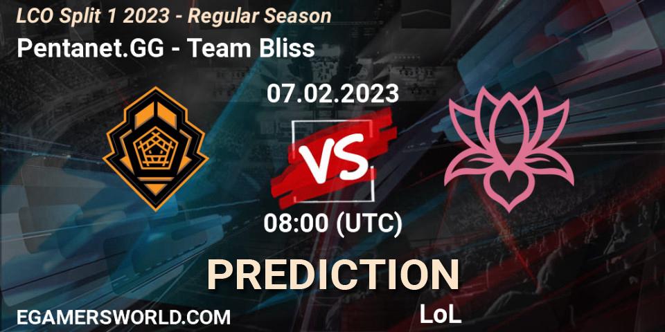 Pentanet.GG vs Team Bliss: Betting TIp, Match Prediction. 07.02.23. LoL, LCO Split 1 2023 - Regular Season