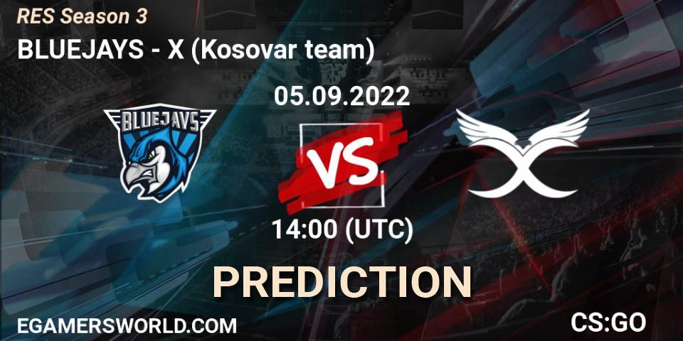 BLUEJAYS vs X (Kosovar team): Betting TIp, Match Prediction. 05.09.22. CS2 (CS:GO), RES Season 3