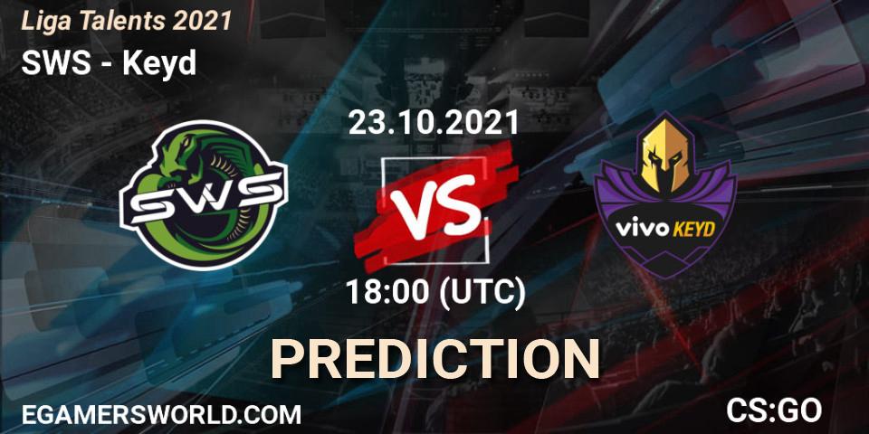 SWS vs Keyd: Betting TIp, Match Prediction. 23.10.21. CS2 (CS:GO), Liga Talents 2021