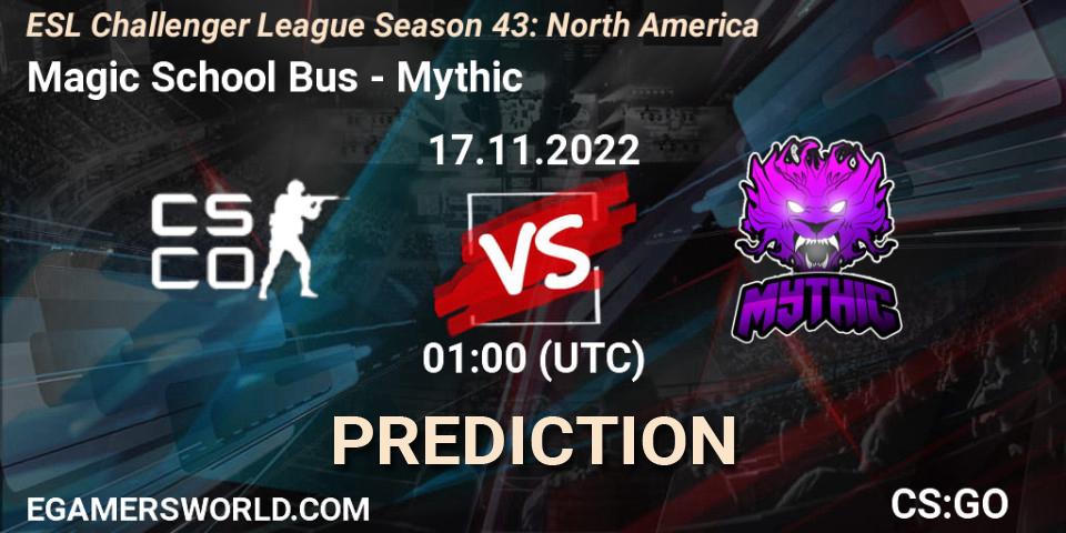 Magic School Bus vs Mythic: Betting TIp, Match Prediction. 06.12.22. CS2 (CS:GO), ESL Challenger League Season 43: North America