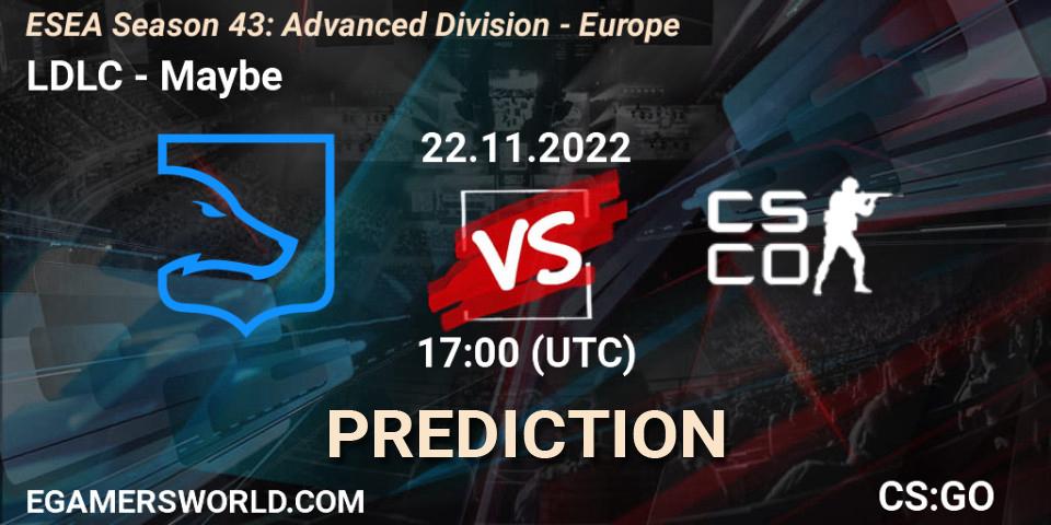 LDLC vs Maybe: Betting TIp, Match Prediction. 22.11.22. CS2 (CS:GO), ESEA Season 43: Advanced Division - Europe