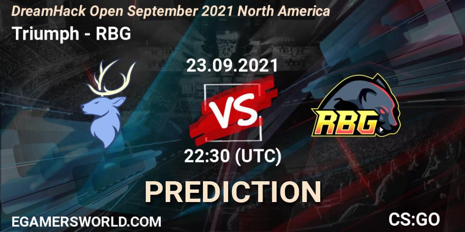 Triumph vs RBG: Betting TIp, Match Prediction. 23.09.21. CS2 (CS:GO), DreamHack Open September 2021 North America