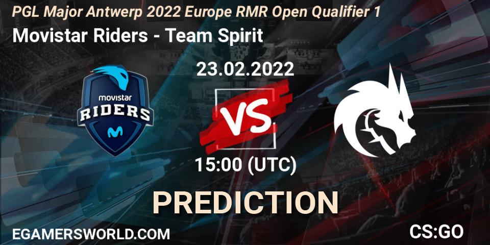 Movistar Riders vs Team Spirit: Betting TIp, Match Prediction. 23.02.22. CS2 (CS:GO), PGL Major Antwerp 2022 Europe RMR Open Qualifier 1