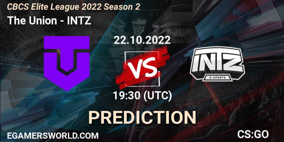 The Union vs INTZ: Betting TIp, Match Prediction. 22.10.22. CS2 (CS:GO), CBCS Elite League 2022 Season 2