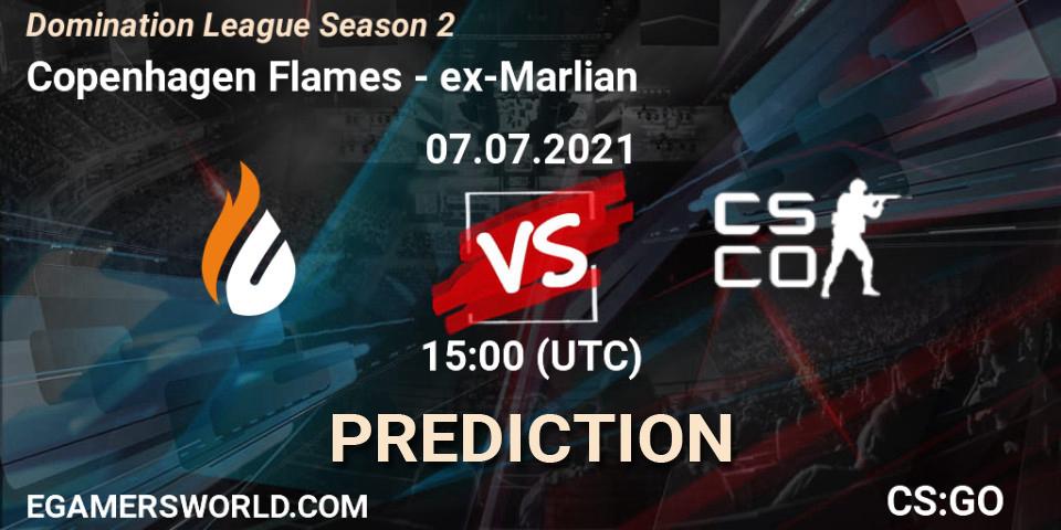 Copenhagen Flames vs ex-Marlian: Betting TIp, Match Prediction. 07.07.2021 at 15:00. Counter-Strike (CS2), Domination League Season 2