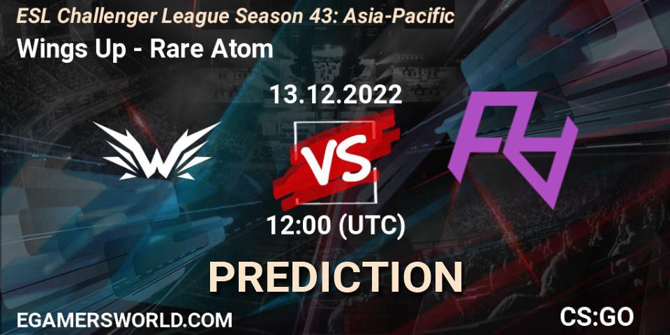 Wings Up vs Rare Atom: Betting TIp, Match Prediction. 13.12.22. CS2 (CS:GO), ESL Challenger League Season 43: Asia-Pacific