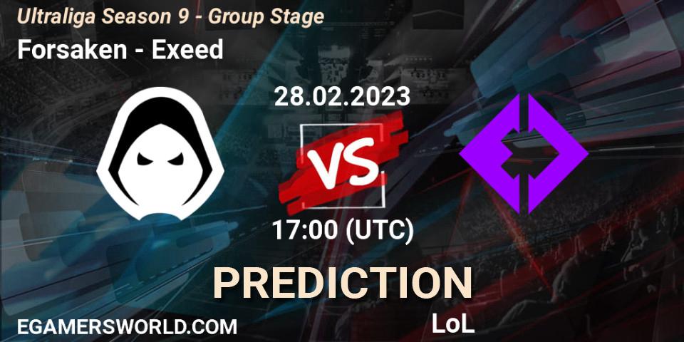 Forsaken vs Exeed: Betting TIp, Match Prediction. 28.02.23. LoL, Ultraliga Season 9 - Group Stage
